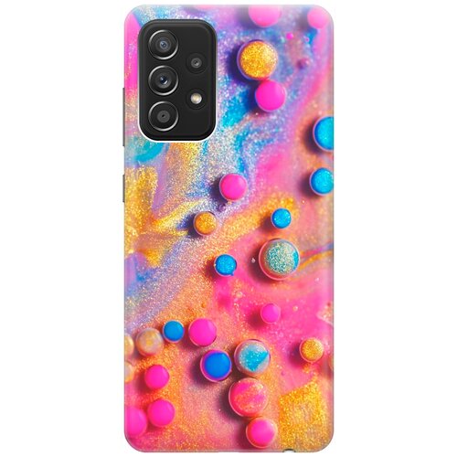 фото Re:pa накладка transparent для samsung galaxy a52 с принтом "разноцветные капли красок"