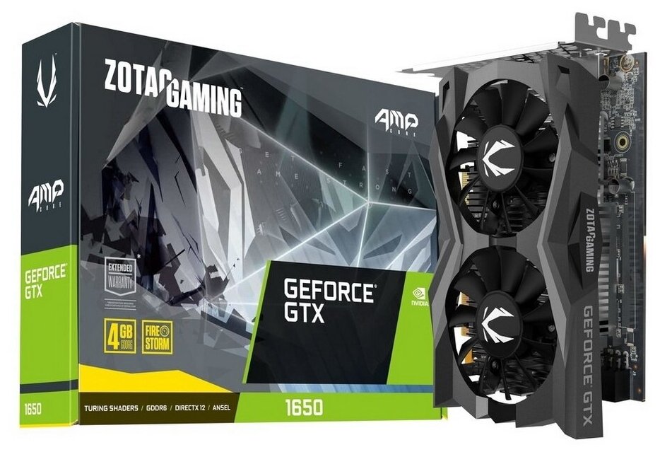 Видеокарта Zotac GAMING GeForce GTX 1650 AMP Core RTL