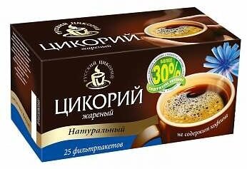 Цикорий "Русский цикорий" молотый в фильтр-пакетах 25 пакетов по 2гр. (50 гр)