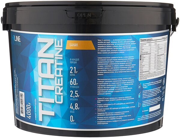 IronMaxx Гейнеры высокоуглеводные R-Line Titan Creatine (4000 г) Банан ...