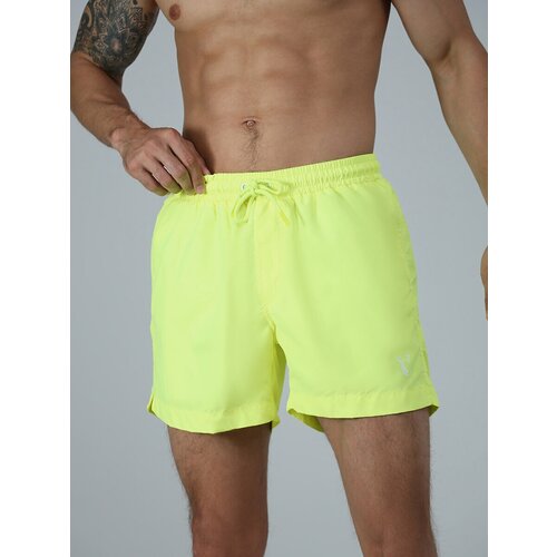фото Шорты для плавания vitacci, средняя посадка, размер 44, желтый