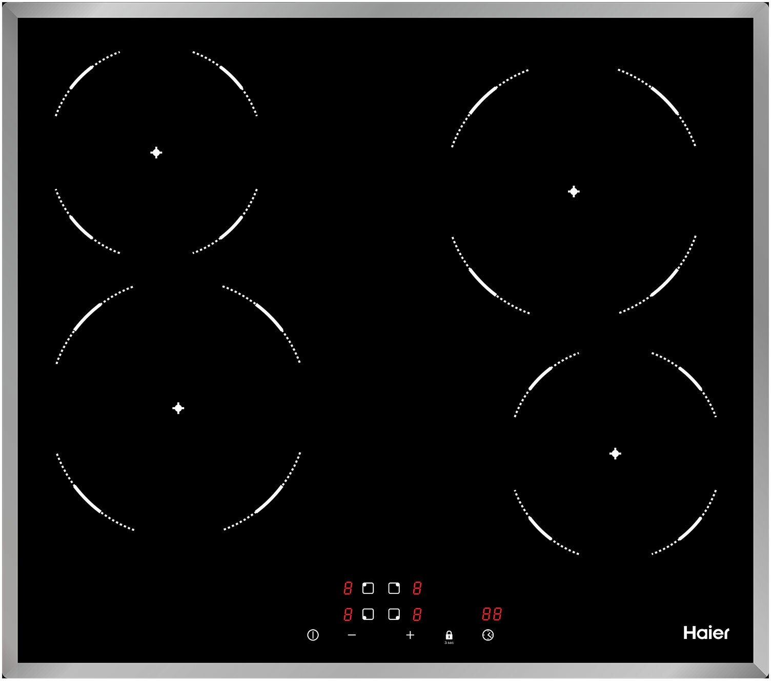 Встраиваемая электрическая варочная панель Haier HHY-C64NFB черный
