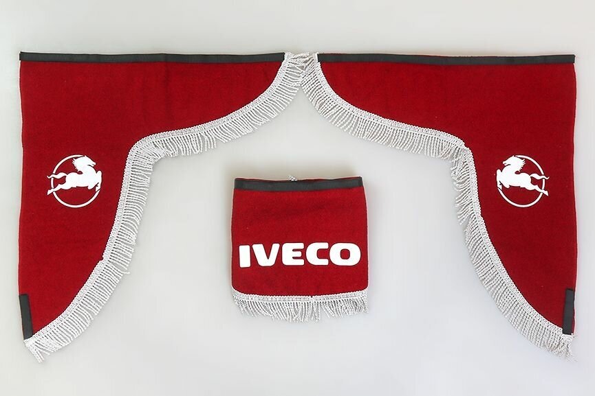 Ламбрекен лобового стекла и угол IVECO Красный с серым