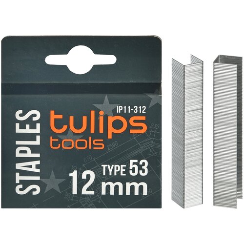 Скобы тип 53 (1000 шт; 12 мм) для степлера Tulips tools IP11-312 15878311 трафарет amaoe ip11 012 ip11 межплатный t 0 12mm