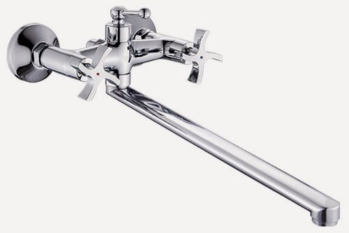 Изображение товара Смеситель на ванну Potato P2256 с длинным изливом, керамическая кран-букса, хром