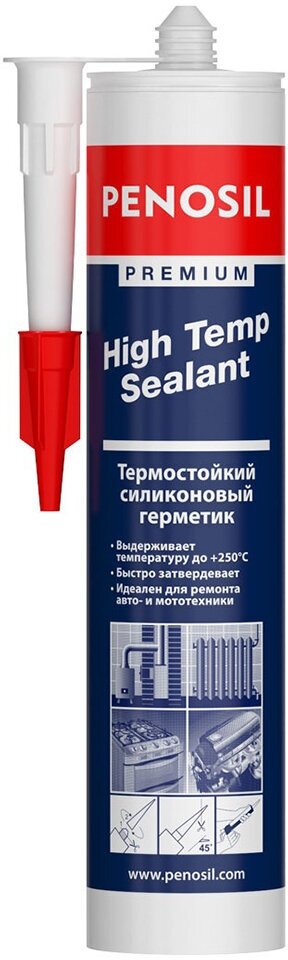 Герметик силиконовый термостойкий Penosil Premium High Temp Sealant, 280 мл, красный