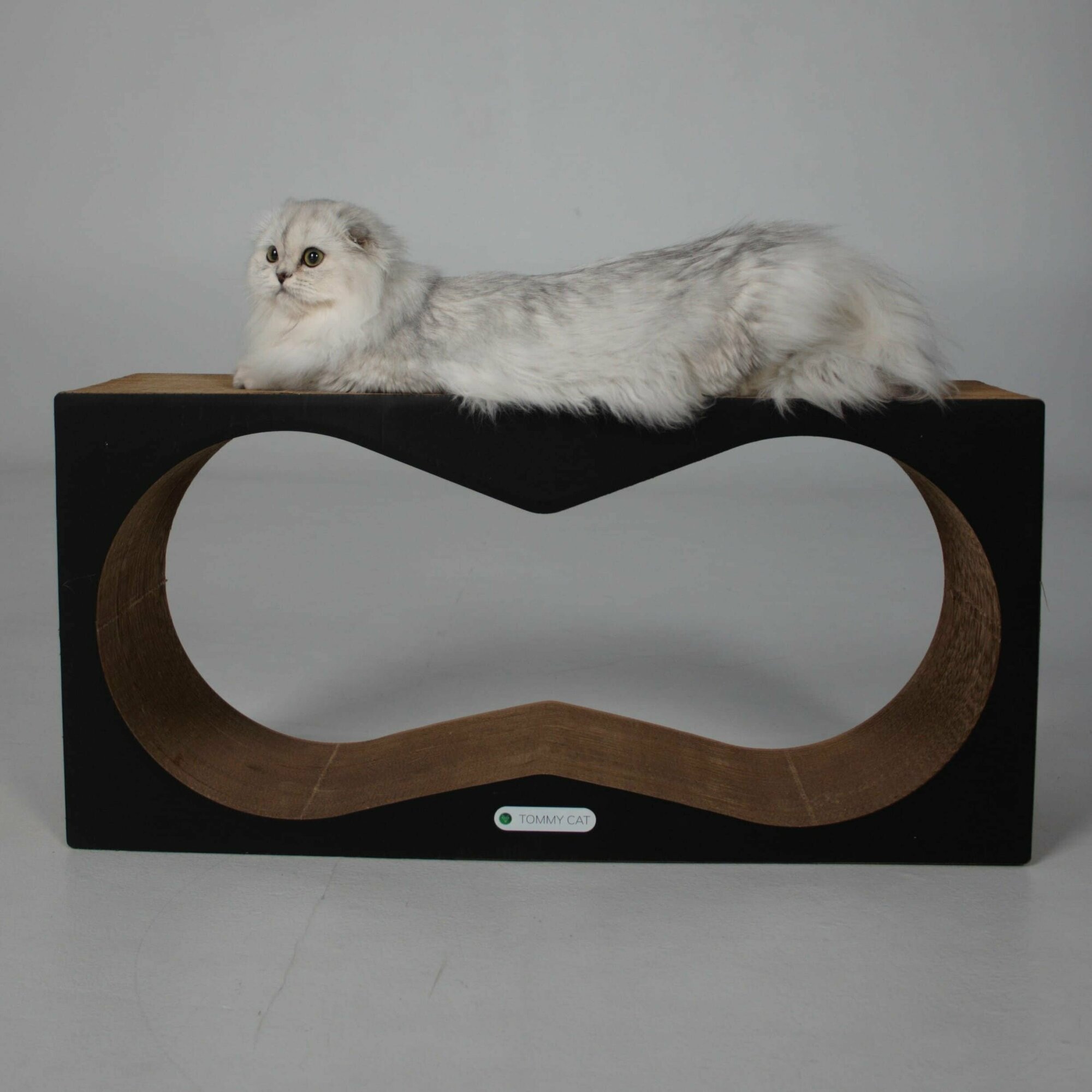 Когтеточка для кошек картонная, лежанка, Tommy Cat, Конвекс черная - фотография № 3