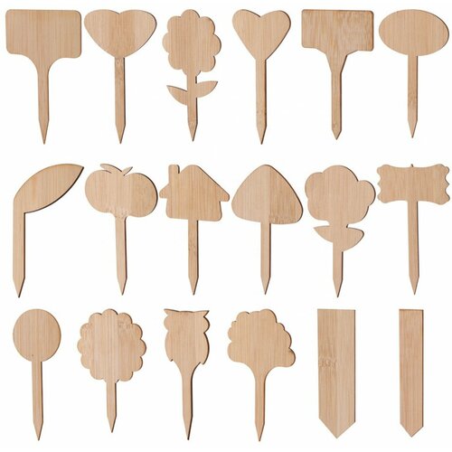 Метки этикетки из дерева натуральные экологичные для рассады ярлыки деревянные для цветов таблички для дачи Т-образные маркеры для садовых растений 494₽