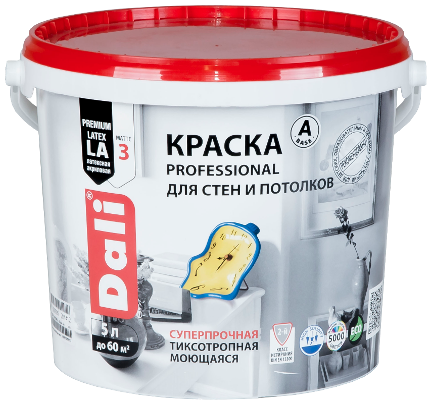 Краска для стен и потолков Dali Professional база С, 5 л