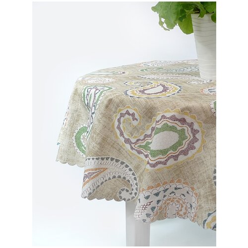 фото Тефлоновая скатерть mori розетти овал 180х140