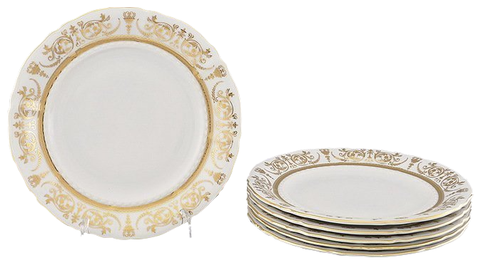 Набор тарелок десертных Соната Золотая элегантность, 19 см, 6 шт, Leander