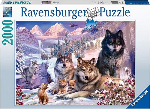 Пазл Ravensburger 2000 деталей: Волки в снегу 160129