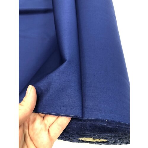 Ткань хлопок костюмный, цвет синий, цена за 1 метр погонный. ткань хлопок костюмный цвет синий цена за 1 метр погонный