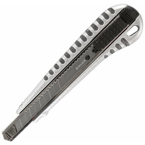 BRAUBERG Нож универсальный Metallic 236971, 9 мм brauberg нож универсальный metallic 236971 9 мм серебристый