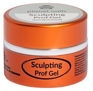 Гель моделирующий Planet Nails, SCULPTING PROF GEL, прозрачный, 5 г 11320