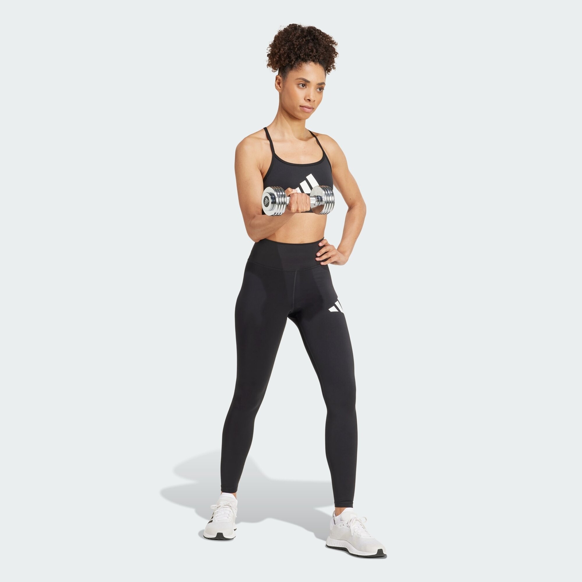 Топ спортивный adidas aeroreact big logo, размер S INT, черный — фото 1