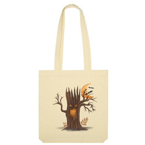 сумка страшное дерево оранжевый Сумка шоппер Us Basic, бежевый