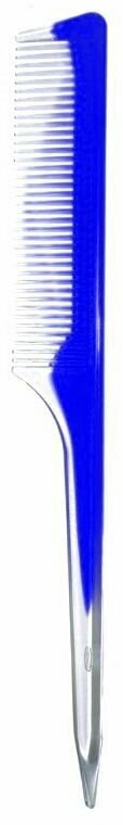 STUDIO STYLE Расческа для волос с острой ручкой узкая, синяя