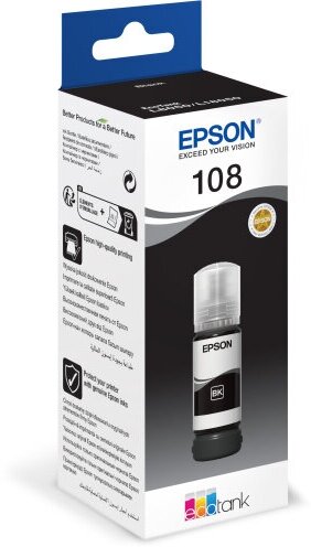 Контейнер с чернилами Epson №108 оригинальный, цвет черный, 70 мл, для L8050, L18050