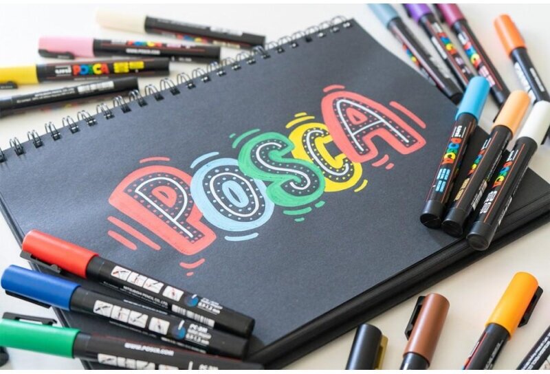 Маркер POSCA PC-5M, белый, 1.8 - 2.5 мм, пул. наконечник 71174 - фотография № 8