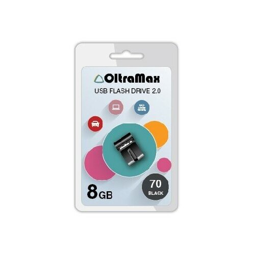 Usb-флешка OltraMax- OM-8GB-70 черная usb флешка oltramax om 8gb 70 белый