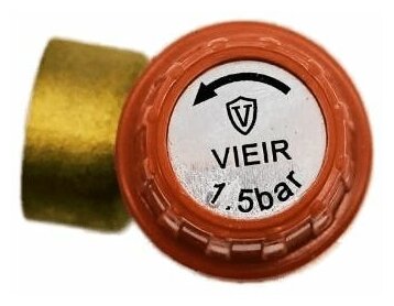 Мембранный предохранительный клапан 15 bar 1/2" ВР ViEiR арт VR33FFK-15