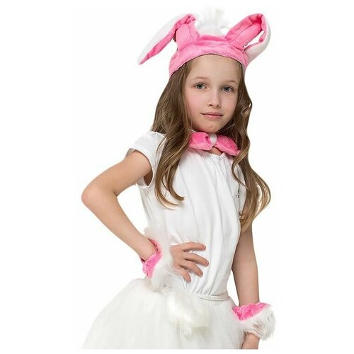 фото Карнавальный костюм зайка розовый 5-7 лет 122-134 см россия нет бренда