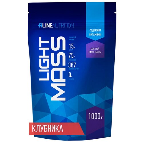 Гейнер RLINESportNutrition Light Mass, 1000 г, клубника