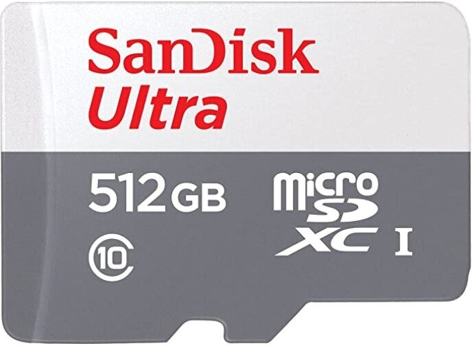 Карта памяти 512Gb - SanDisk Ultra Micro Secure Digital XC C10 SDSQUNR-512G-GN3MN