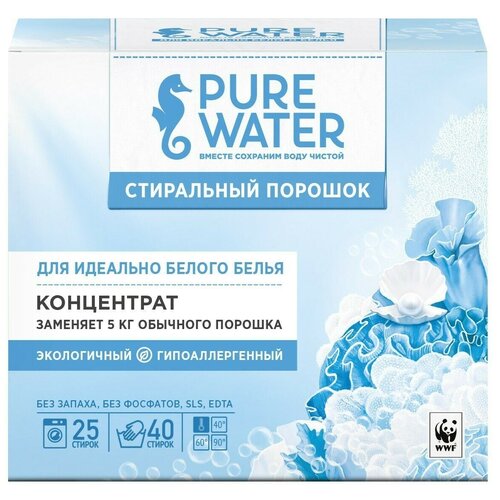 Pure Water Стиральный порошок для белого белья 800 г