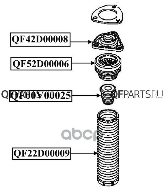 Подшипник Опоры Переднего Амортизатора Quattro Freni Qf52d00006 QUATTRO FRENI арт. QF52D00006