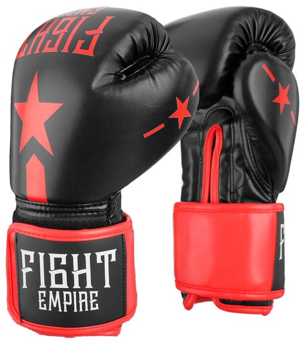 FIGHT EMPIRE Перчатки боксёрские детские FIGHT EMPIRE, 8 унций, цвет чёрный