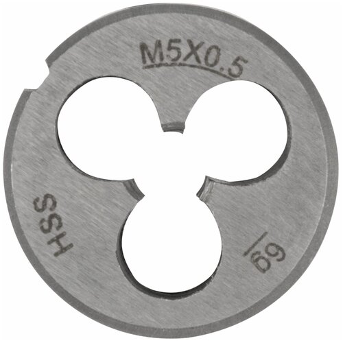 Плашка MF5x0.5 мм, диаметром 20 мм NORGAU Industrial метрическая, для нарезания резьбы с мелким шагом и углом профиля 60, по DIN223, HSS