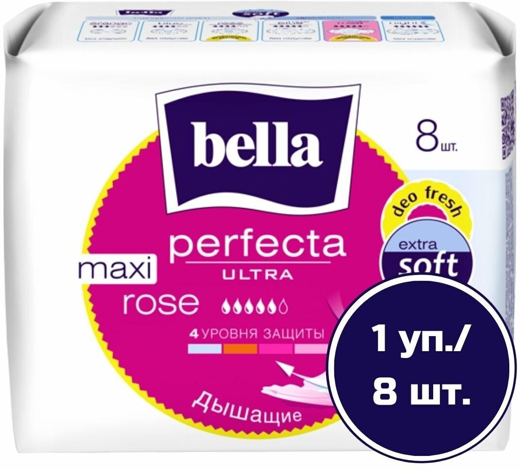 Прокладки Bella Perfecta Ultra Rose deo fresh ультратонкие maxi 8шт 5900516306113