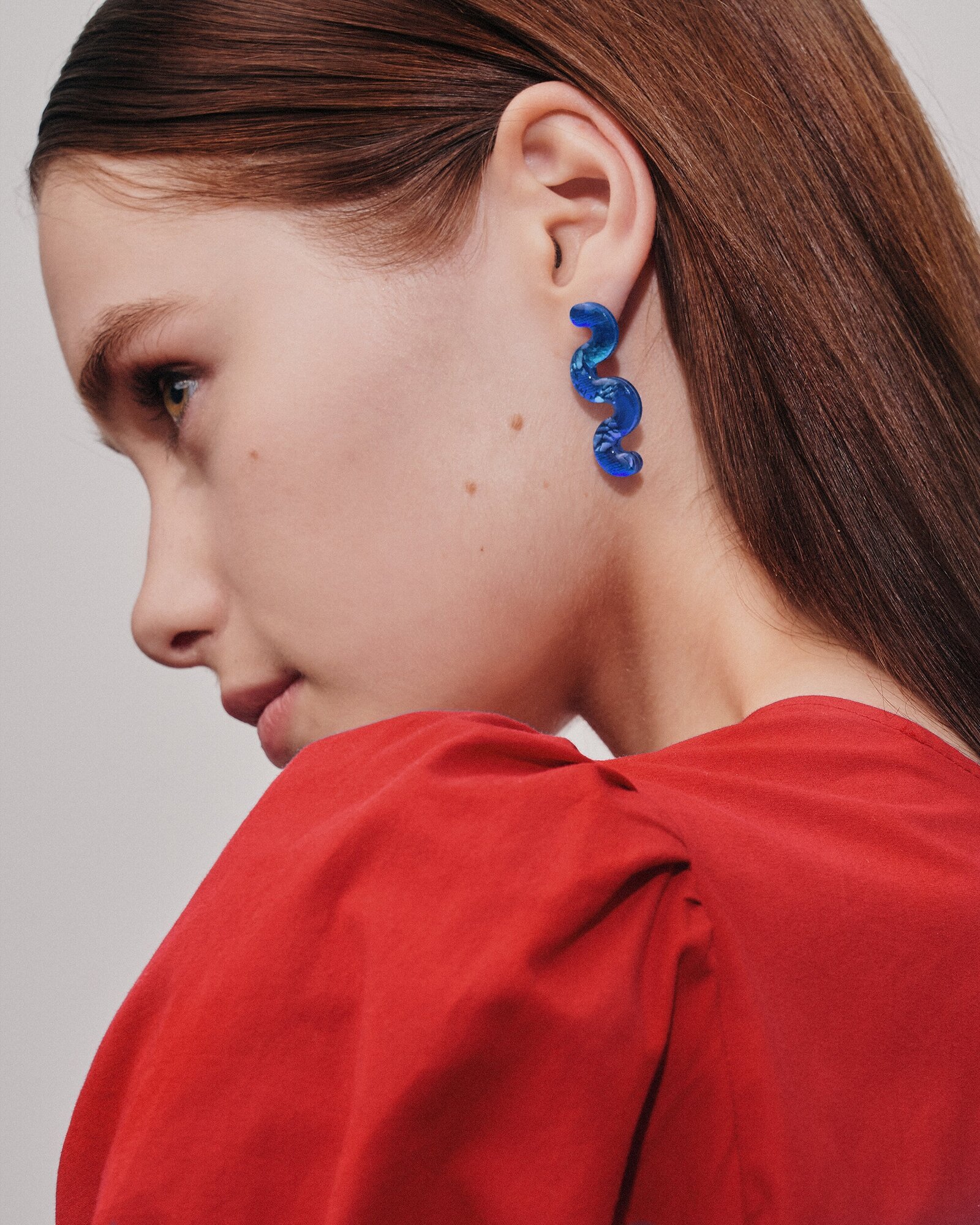 Серьги MONOLAMA, голубой — фото 1