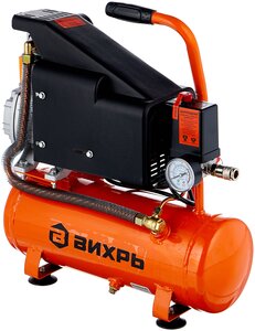<b>Компрессор</b> масляный ВИХРЬ КМП-210/10, 10 л, 1.6 кВт <b>Компрессор</b> КМП-210/10 предназначен для нагнетани