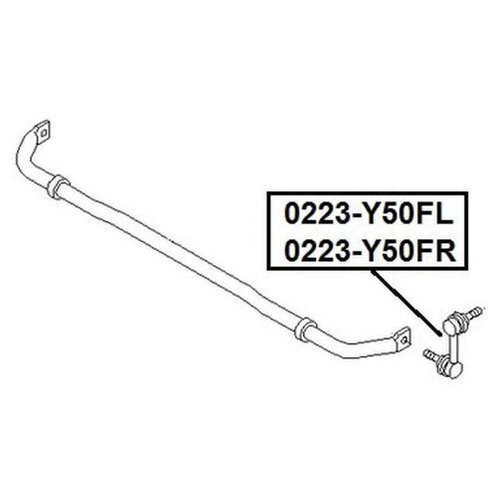 фото Тяга / стойка стабилизатора asva 0223-y50fl для infiniti m; nissan fuga i