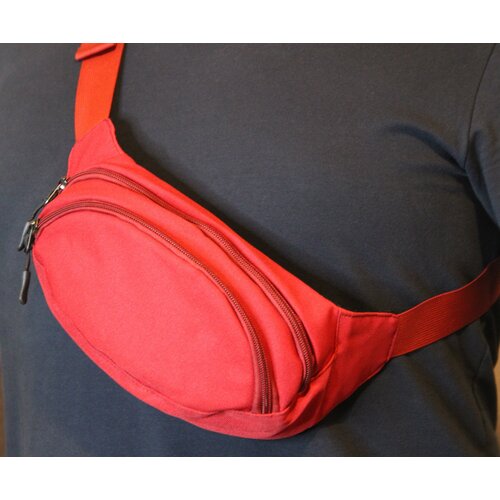Сумка поясная , фактура гладкая, красный сумка поясная reason leather фактура гладкая матовая красный коралловый