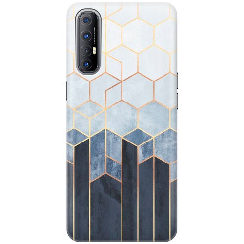 фото Re:pa накладка transparent для oppo reno3 pro с принтом "золотые соты на сером"