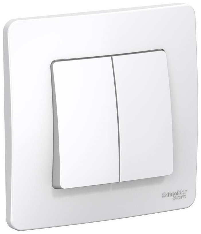 фото Выключатель Schneider Electric Blanca двухклавишный белый