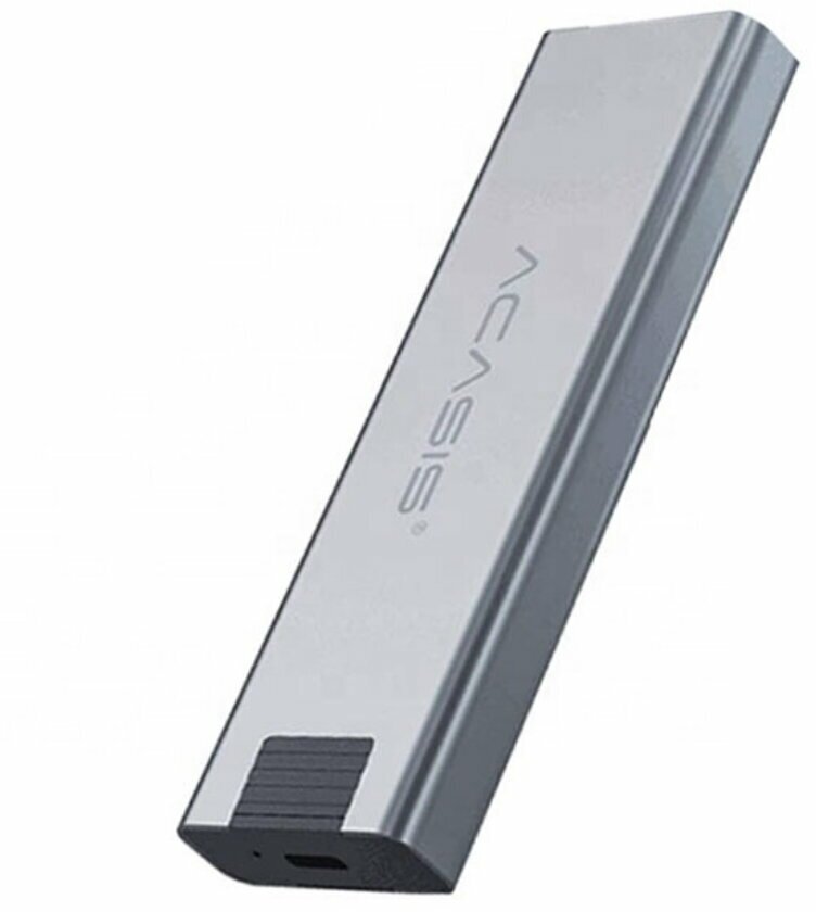 Корпус для жесткого диска Acasis M08-GF M.2 NGFF SATA III SSD Solid State Drive Enclosure USB Type C Adapter - Silver