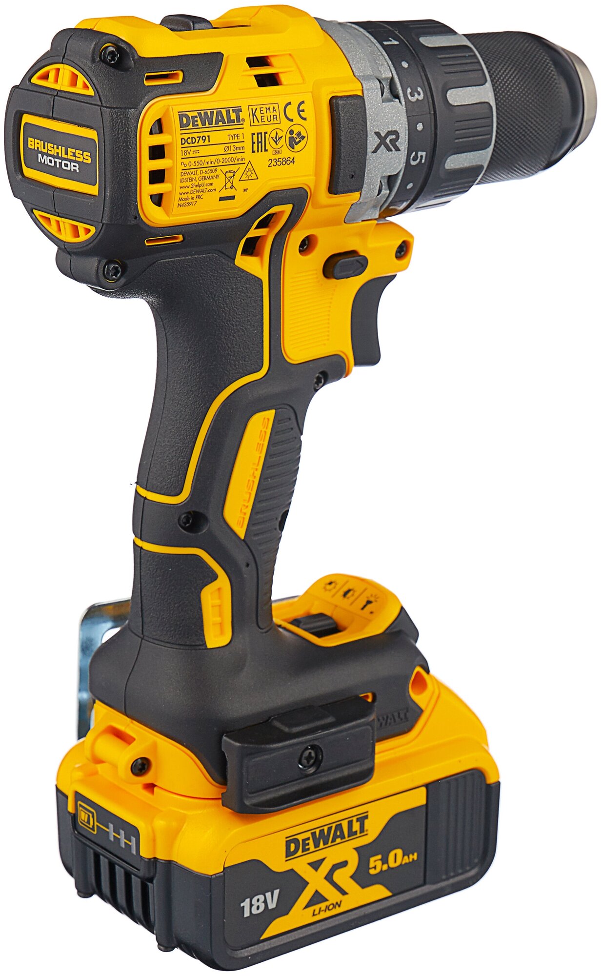 Аккумуляторная дрель-шуруповерт DeWALT DCD791P2 - фотография № 3