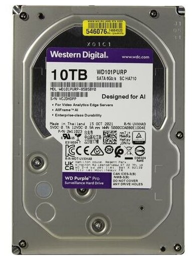 Жесткий диск Western digital Purple Pro 10 Тб WD101PURP