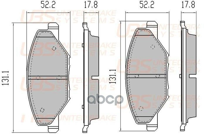 Тормозные Колодки Vw Polo Седан 10-/Skoda Fabia 11- Передние UBS арт. b1102003