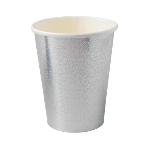 фото Стакан бумажный "сияние" набор 6 шт, цвет серебро 5040614 страна карнавалия