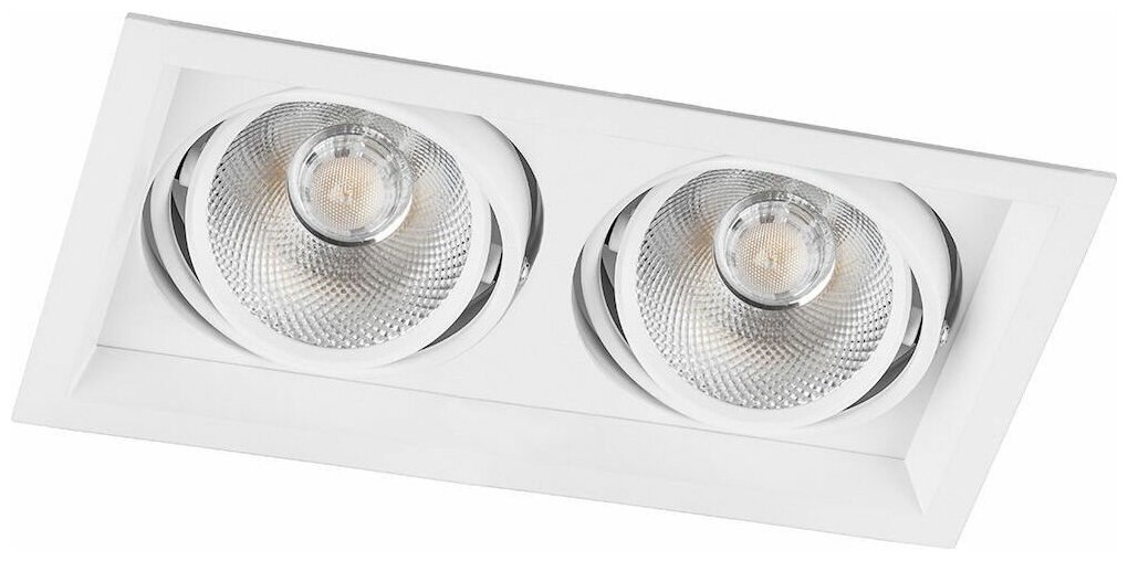 Светильник карданный светодиодный Feron 2x12W 2160 Lm, 4000К, белый, AL202, 29774, LED, 24 Вт, 4000, нейтральный белый.