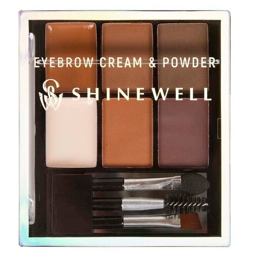 Набор для бровей Shinewell Eyebrow Cream & Powder т. 01 7,23 г