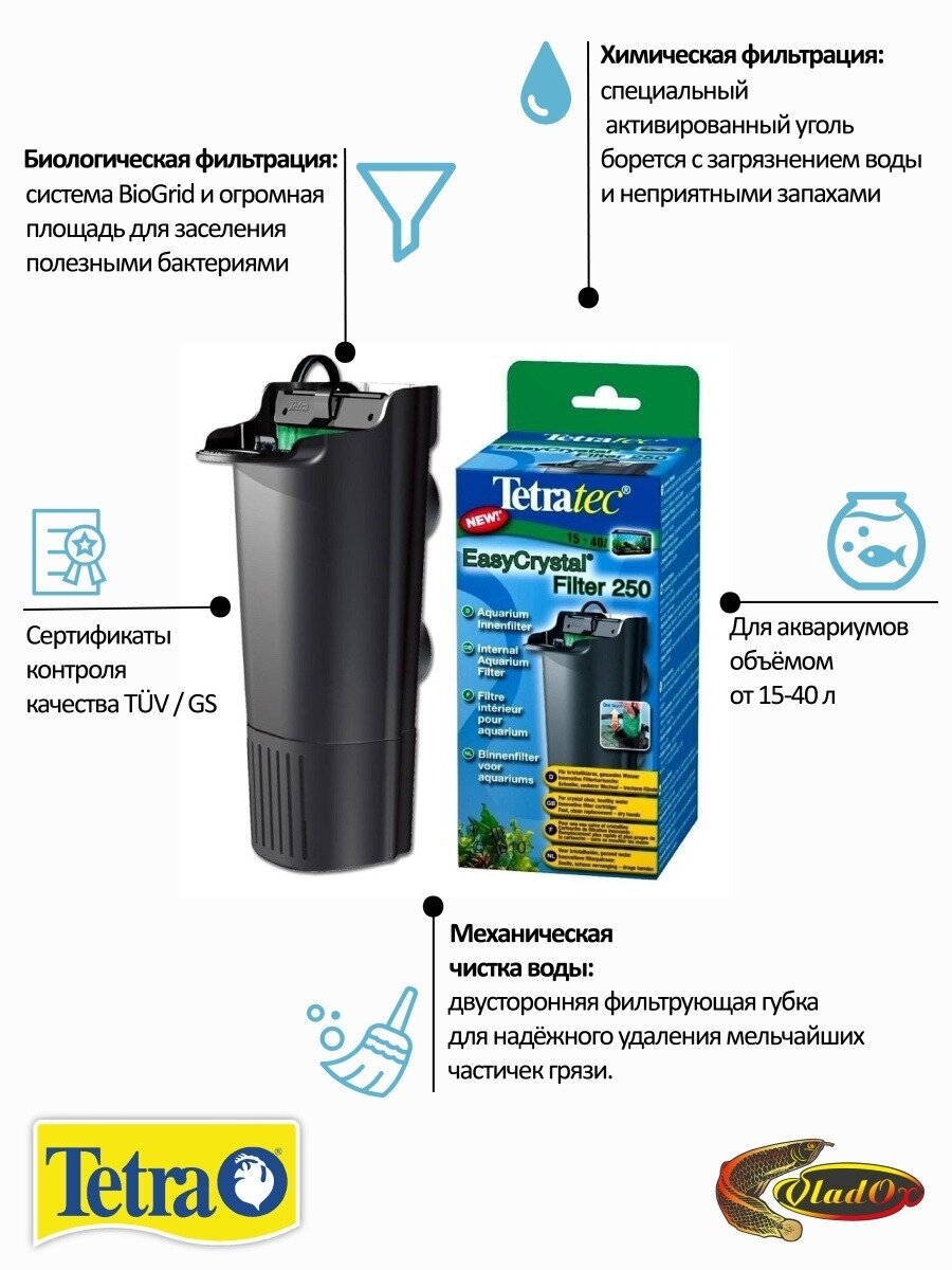Фильтр для аквариума Tetra Easy Crystal Filter 250, 250 л/ч (15-40л) - фото №11