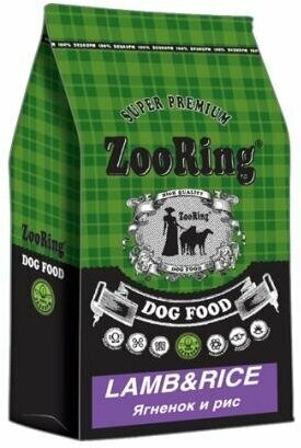 ZooRing корм для собак Ягненок и рис 20кг
