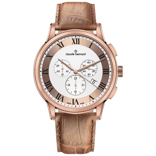 часы наручные claude bernard 01002 357r air Наручные часы Claude Bernard, золотой, коричневый